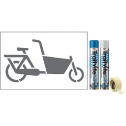 Kit Aérosols et Pochoir Vélo cargo