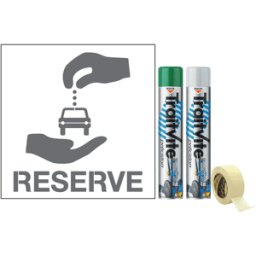 Kit Aérosols et Pochoir Réservé auto partage