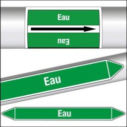 Marqueurs de tuyauterie CLP texte Eau