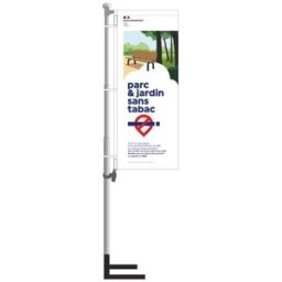 Kit pavillon avec mât télescopique pour espaces sans tabac