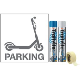 Kit Aérosols et Pochoir Parking trottinette