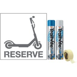 Kit Aérosols et Pochoir Réservé trottinette