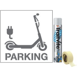 Kit Aérosols et Pochoir Parking trottinette électrique