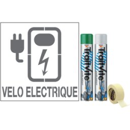 Kit Aérosols et Pochoir Recharge vélo électrique