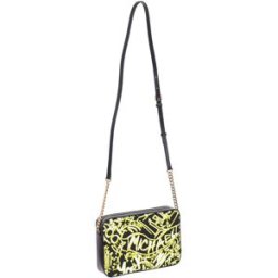 Michael Kors - Sac bandoulière Jet Set Graffiti en cuir noir/vert - 25x17x5 cm OS