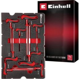 Einhell T-Griff Schraubendreher-Set 9-tlg. Einleger Pad 370526 Insert 9 pièces
