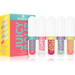 essence Juicy Bomb Lip Oil Set Coffret cadeau lèvres 5 pcs