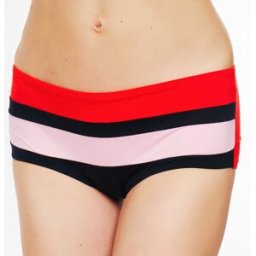 La Perla - Bas de maillot de bain Color Power noir/rouge/rose 42