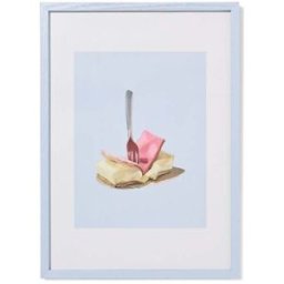 HEMA Cadre Photo A4 21x29,7cm Bois Fin (bleu clair)