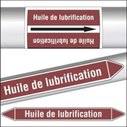 Marqueurs de tuyauterie CLP Huile de lubrification