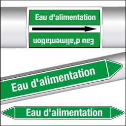 Marqueurs de tuyauterie CLP Eau d'alimentation