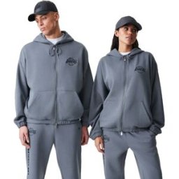 New Era Sweat à Capuche Nba Linear Oversize Zt La Lakers Dk Grey S Homme
