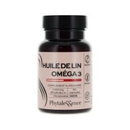 Phytalessence Huile de Lin Oméga 3 - Pot 60 capsules
