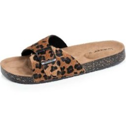 Isotoner - Mules Sandales Femme simple bride Léopard léopard 39 Femme