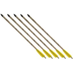 5 flèches traits 43,5cm aluminium camouflage arbalète