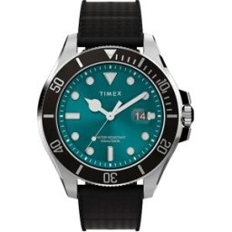 Timex Montre Trend 43mm 10atm Quartz/analogical Black / Green / Mineral One Size Homme