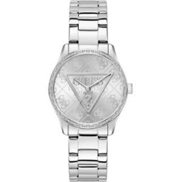 Guess Montre Pour Femme Roxy 36mm 3atm Quartz/analogical Silver / Silver / Mineral One Size Femme