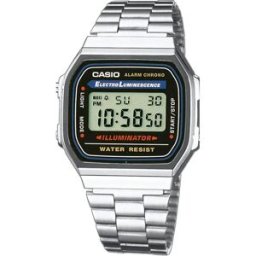 Casio Montre A168wa1w Silver Grey / Silver Grey / Lcd Black One Size Homme,Femme