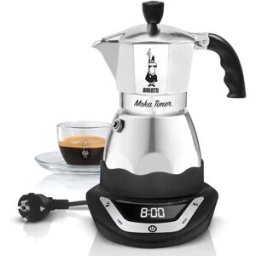 Bialetti Cafetière Italienne électrique Timer 6092 365w 3 Tasses Silver / Black One Size unisex