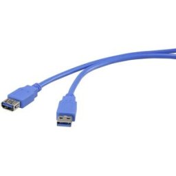 Renkforce Câble USB USB 3.2 Gen1 USB-A mâle, USB-A femelle 1.80 m bleu contacts dorés RF-4262127