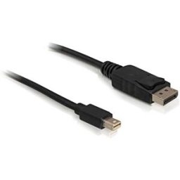 Câble de raccordement Delock DisplayPort / Mini-Display Fiche mâle Mini DisplayPort, Fiche mâle DisplayPort 2 m noir 82438 4K UHD, contacts dorés Câble