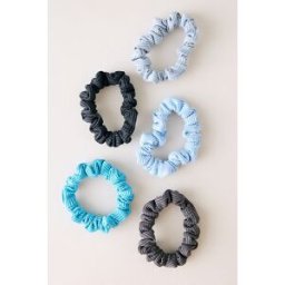 Élastiques à cheveux côtelés, ensemble de 5 par By Anthropologie en Blue
