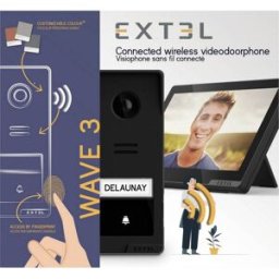 Extel Interphone vidéo Wi-Fi Module dinterphone, Moniteur anthracite, noir