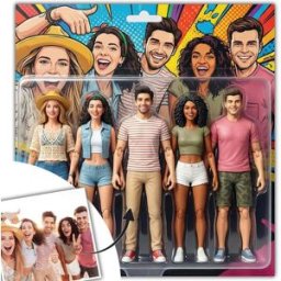 Ocadeau Tableau Affiche style figurine sous blister