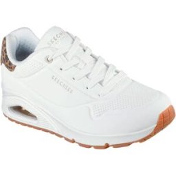 Skechers Baskets Uno Jungle Nite White Durabuck / Leopard Printed Suede / Mesh Trim EU 37 Femme