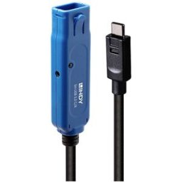 LINDY Câble USB USB 3.2 Gen1 USB-A femelle, USB-C® mâle 5.00 m noir/bleu 43380