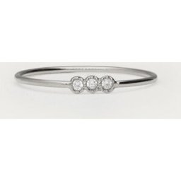 Bague minimaliste avec trois strass My Jewellery Argenté 18 femme