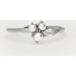 Bague avec perles d'eau douce et strass My Jewellery Argenté One size femme