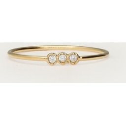 Bague minimaliste avec trois strass My Jewellery Doré 18 femme