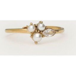 Bague avec perles d'eau douce et strass My Jewellery Doré One size femme