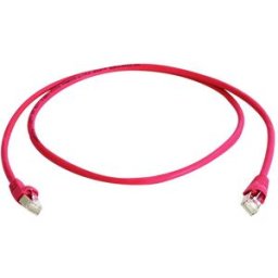 Telegärtner 100009125 RJ45 Câble réseau, câble patch CAT 6a S/FTP 50.0 m rouge ignifuge, avec manchon de protection contre les pliages 1 pc(s)