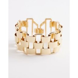 ASOS DESIGN - Grand bracelet style montre - Doré