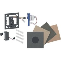 Commande d'urinoir Geberit Type 40 004800003, à déclenchement électronique, alimentée par piles, ronde, galvanisée et peinte
