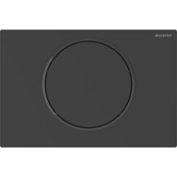 Commande WC Geberit Sigma 10 115705166 pour réservoirs encastrés Sigma, ronde, pour télécommande Bluetooth, noir mat, alimentation secteur