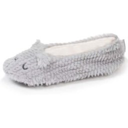 Isotoner - Chaussons ballerines Femme Chat Gris texturé gris 41/42 Femme