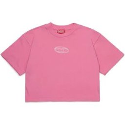 Diesel Kids T-shirt à Manches Courtes J02428 Pink Fuchsia 14 Années Garçon,Fille