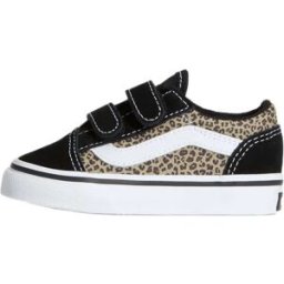 Vans Baskets Pour Tout-petits Old Skool V Black / Leopard EU 23 1/2 Garçon,Fille
