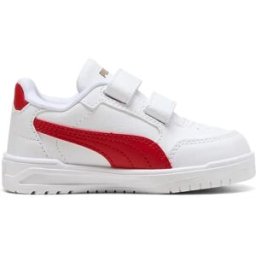 Puma Baskets Shuffle Downtown Lo V Puma White / Candy Apple / Puma Gold EU 27 Garçon,Fille
