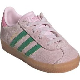 Adidas Originals Baskets Pour Bébé Gazelle Comfort Closure Elastic Laces Clear Pink / Court Green / Bliss Pink EU 25 1/2 Garçon,Fille