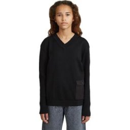 G-star Pull à Col En V D29133-01 Dark Black 14 Années Fille