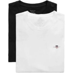 Gant T-shirt à Manches Courtes 900005008 2 Unités Black / White 10-12 Années Garçon