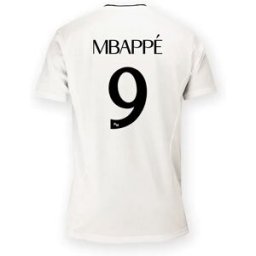Real Madrid T-shirt Manches Courtes Junior Domicile 24/25 Mbappe White 6 Années Garçon,Fille
