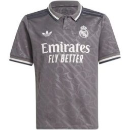 Adidas T-shirt Manches Courtes Junior Third Real Madrid 24/25 Charcoal 9-10 Années Garçon