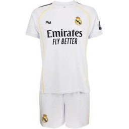 Real Madrid Ensemble Junior à Manches Courtes Domicile 25/26 White 10 Années Garçon,Fille