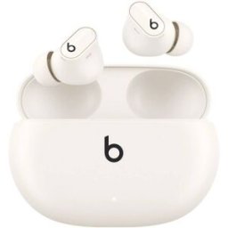 Beats Studio Buds Plus Écouteurs intra-auriculaires Bluetooth Stereo blanc crème Noise Cancelling, Suppression du bruit du microphone boîtier de charge,