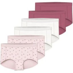 Name It Culotte Hipster Floral 6 Unités Mauve Morn / Cherry AOP / Rose Wine / Cloud Dancer 7-8 Années Fille